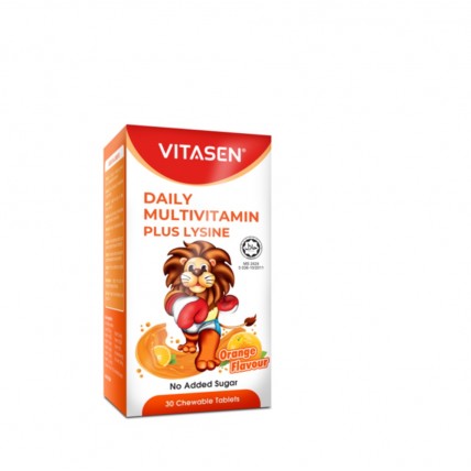 Vitasen Daily Multivitamin Plus Lysine 60s Orange