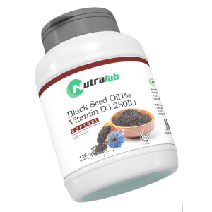 Nutralab Black Seed Oil Plus Vit D3 120s